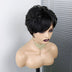 Short Wavy Pixie Cut Full Machine Made Human Hair Wigs