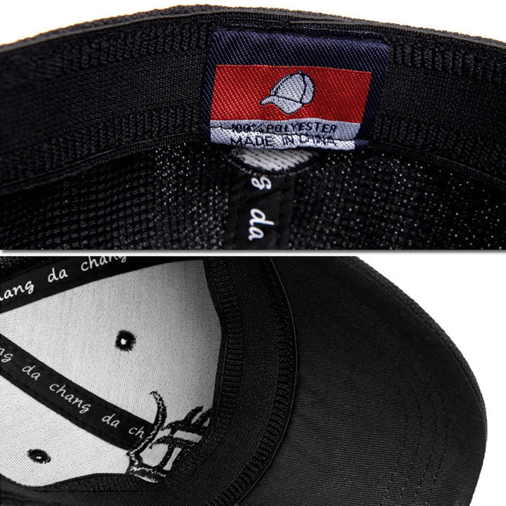 Black Fitted Closed Full Baseball Cap