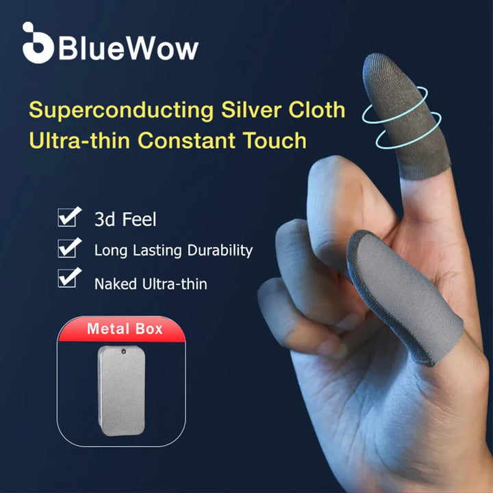 Silver Cloth Mobile Gaming Finger Sleeve