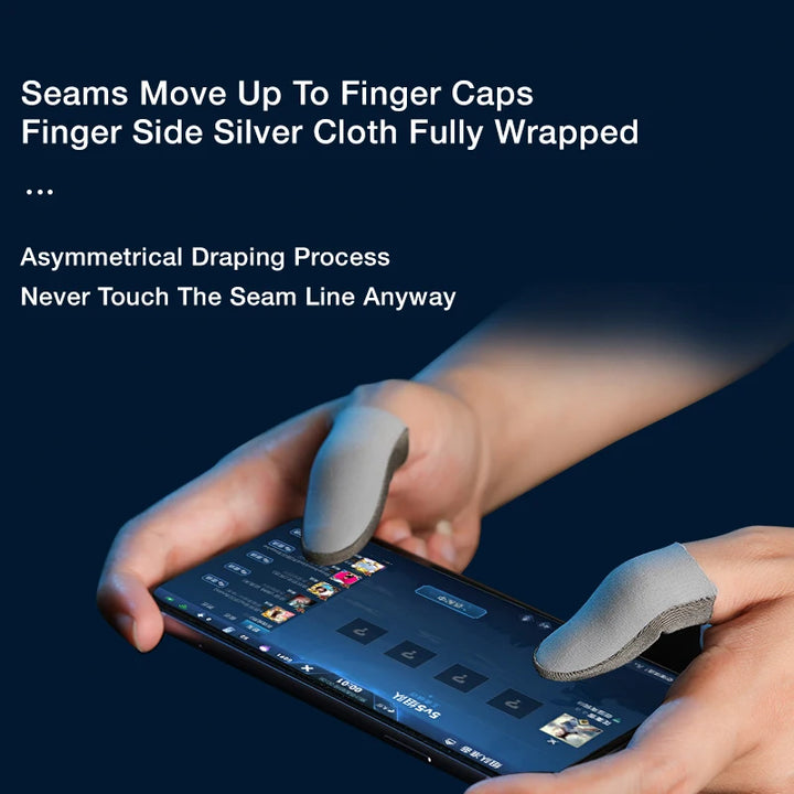 Silver Cloth Mobile Gaming Finger Sleeve