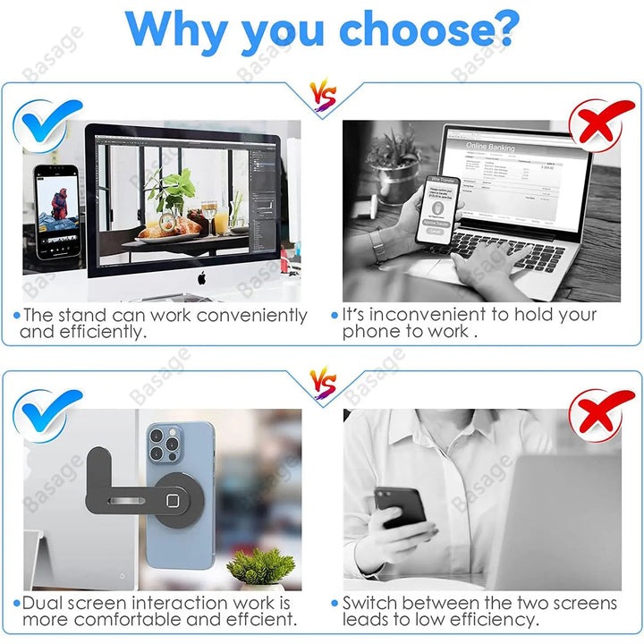 Suporte magnético para telefone portátil monitor de computador