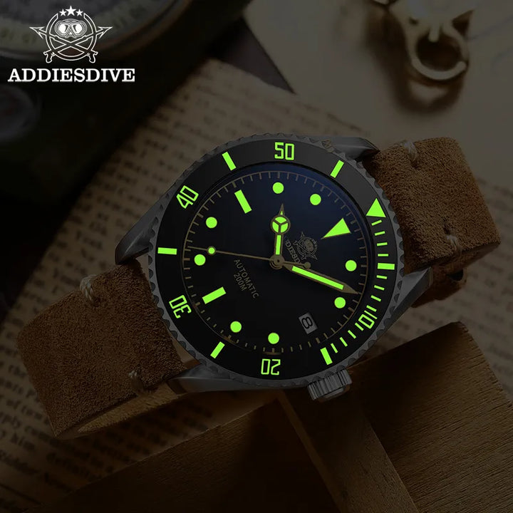 "Dive Into Style: AddiesDive Leather Watch! ⌚🌟"