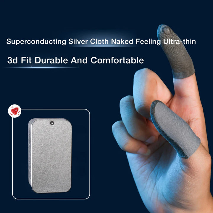 Silver Cloth Mobile Gaming Finger Sleeve