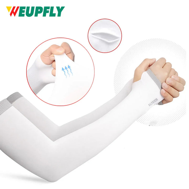 1Pair UV Sun Protection Arm Sleeves for Men Women, UPF 50 Cooling Arm Sleeves to Cover Arms for Outdoor Sports