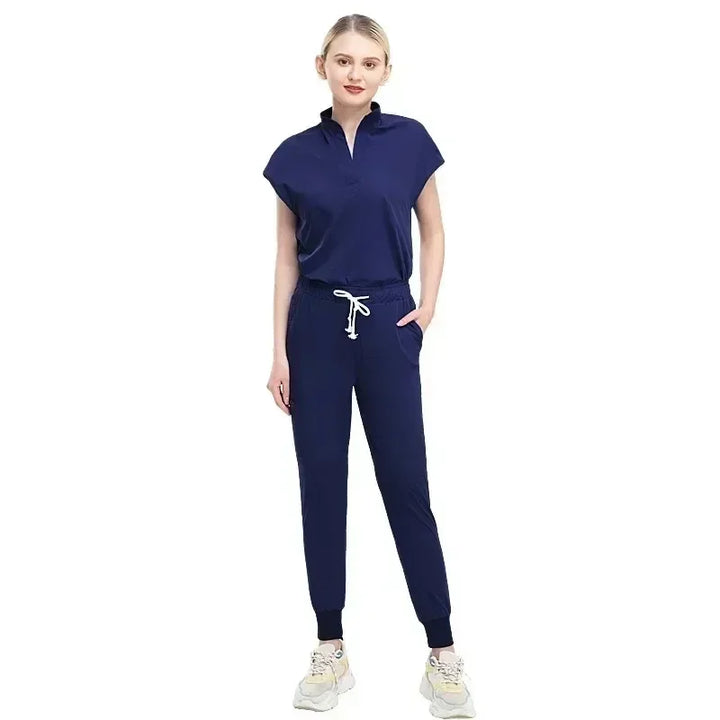 2024 Scrubs Sets Hospital Surgical Gowns Short SleeveTops Pant Women Nursing Accessories Doctors Clothes Medical Uniforms