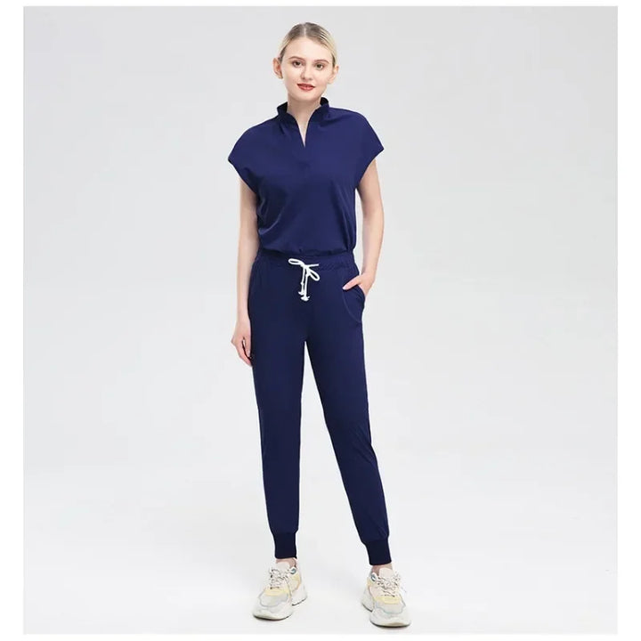 2024 Scrubs Sets Hospital Surgical Gowns Short SleeveTops Pant Women Nursing Accessories Doctors Clothes Medical Uniforms