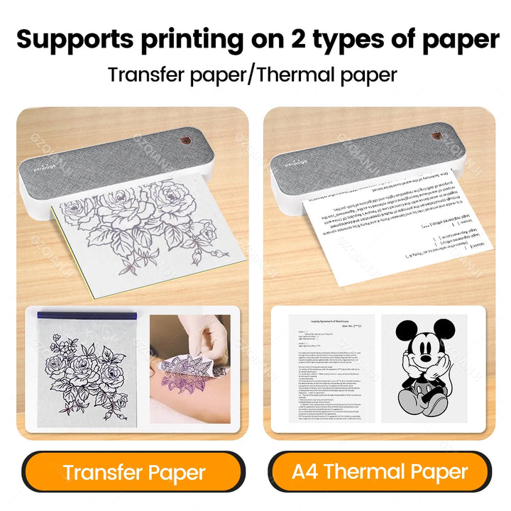 "Peripage A40: Wireless Tattoo Transfer Printer! 🖨️✨"