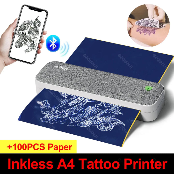 "Peripage A40: Wireless Tattoo Transfer Printer! 🖨️✨"