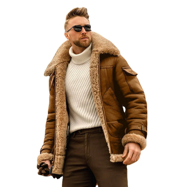 2024 New Winter  Men's fur coat Sheepskin coat men's winter jacket men jackets men's Overcoat fur jacket ﻿