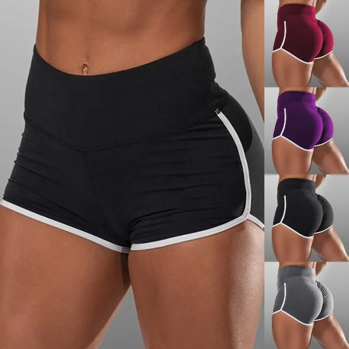 High Waist Shorts Women Exercise Sexy Hips Push Up Sportswear Quick-drying Running Casual Shorts Tights Skinny Yoga Pants Black