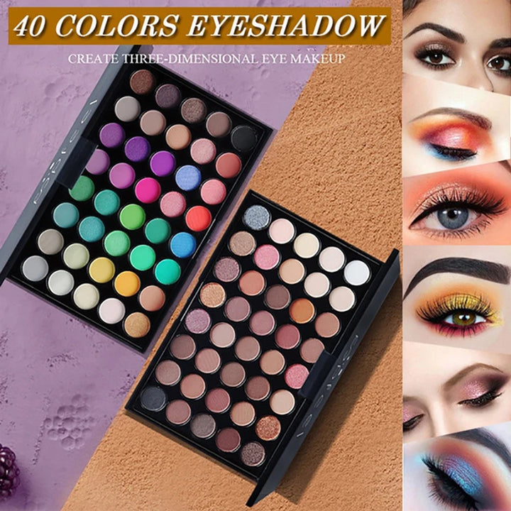 "Color Crush: 40 Shades of Wow! 🌈✨"g-lasting-make-up-pallet-shimmer-fashion-women-beauty-eyes