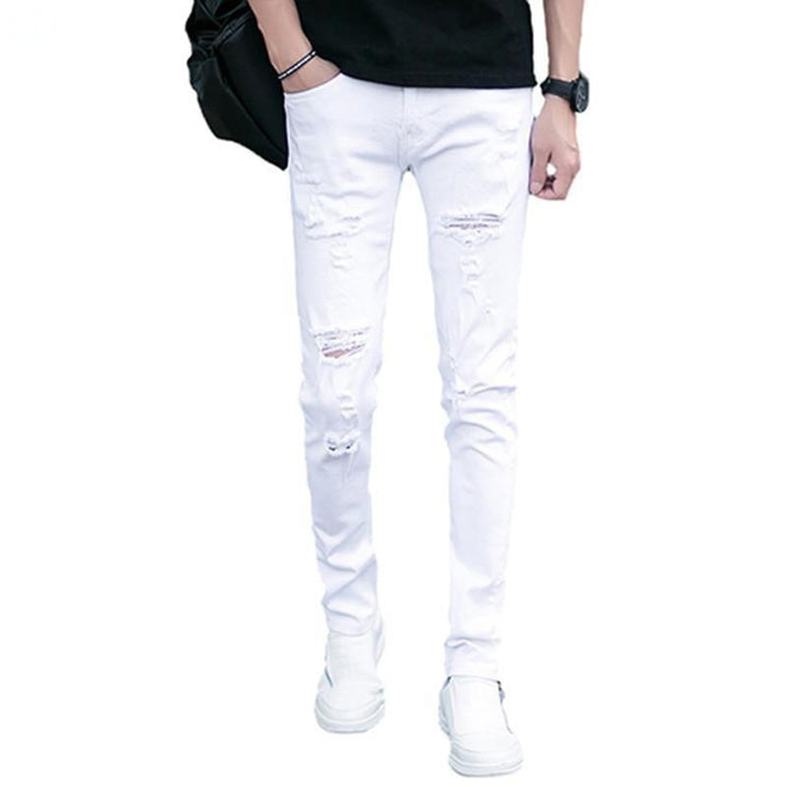 Men's Pants Trendy Slim Patch Jeans