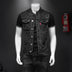 Harley Motorcycle Men's Uniform Black Stand-up Collar Plus Size Denim Vest