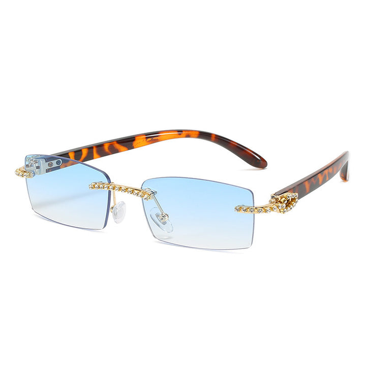 Fashion Diamond Cut Square Glasses